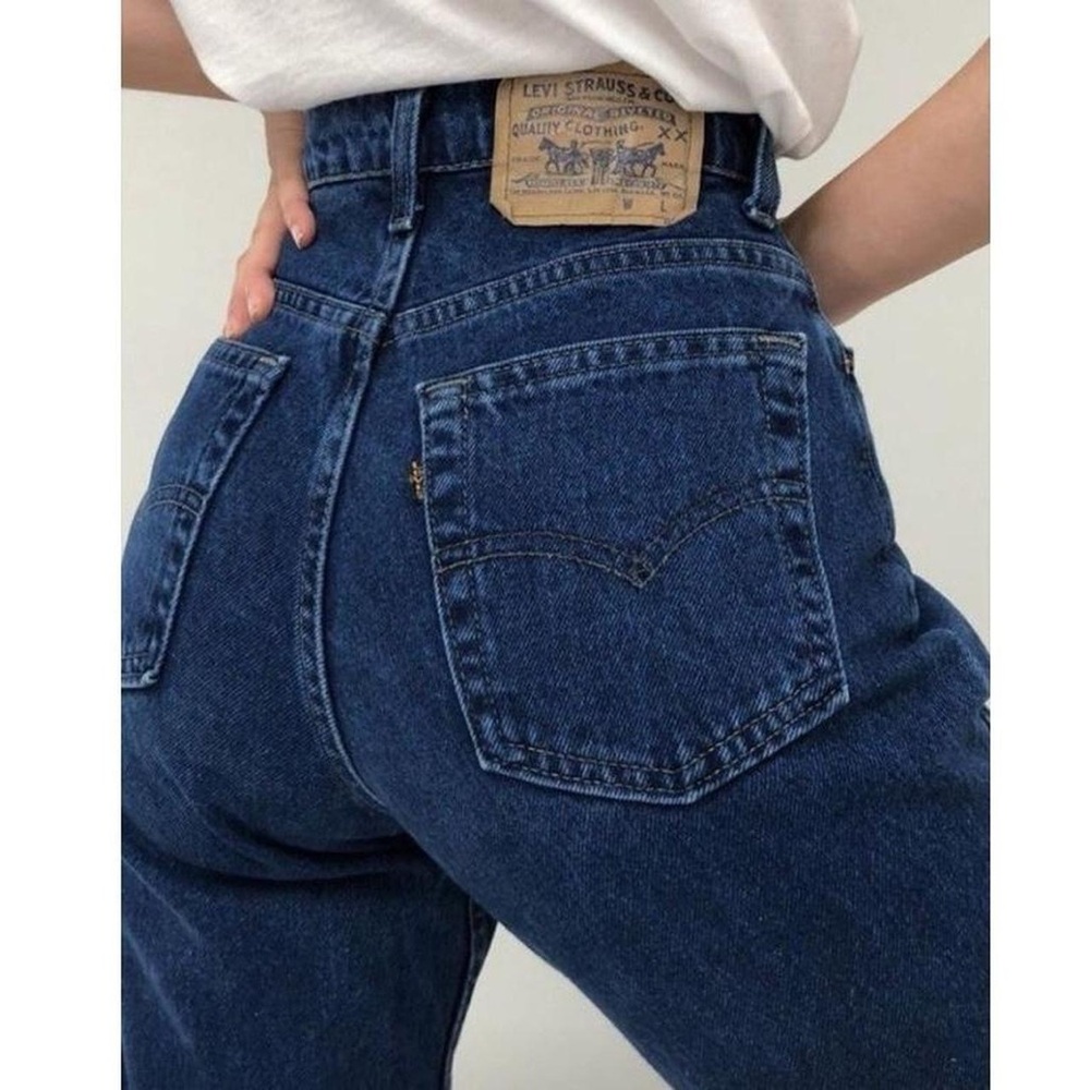 LEVIS | VINTAGE DARK WASH ORANGE TAG MOM JEANS 🧡🍊🧡